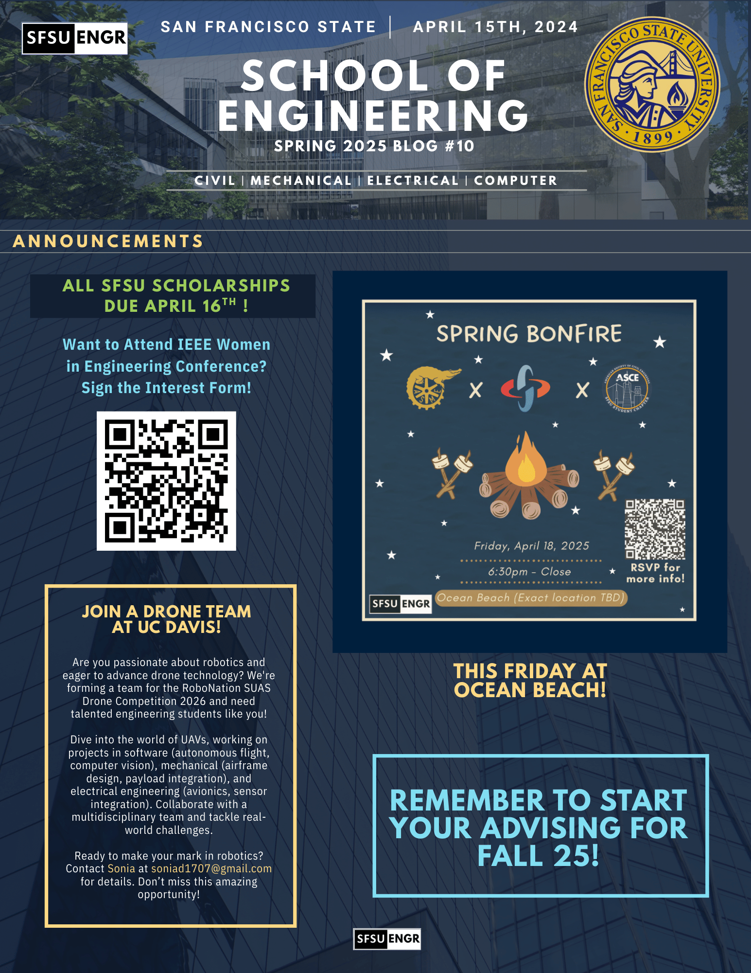 SFSU School of Engineering Weekly Newsletter April 16 2025 