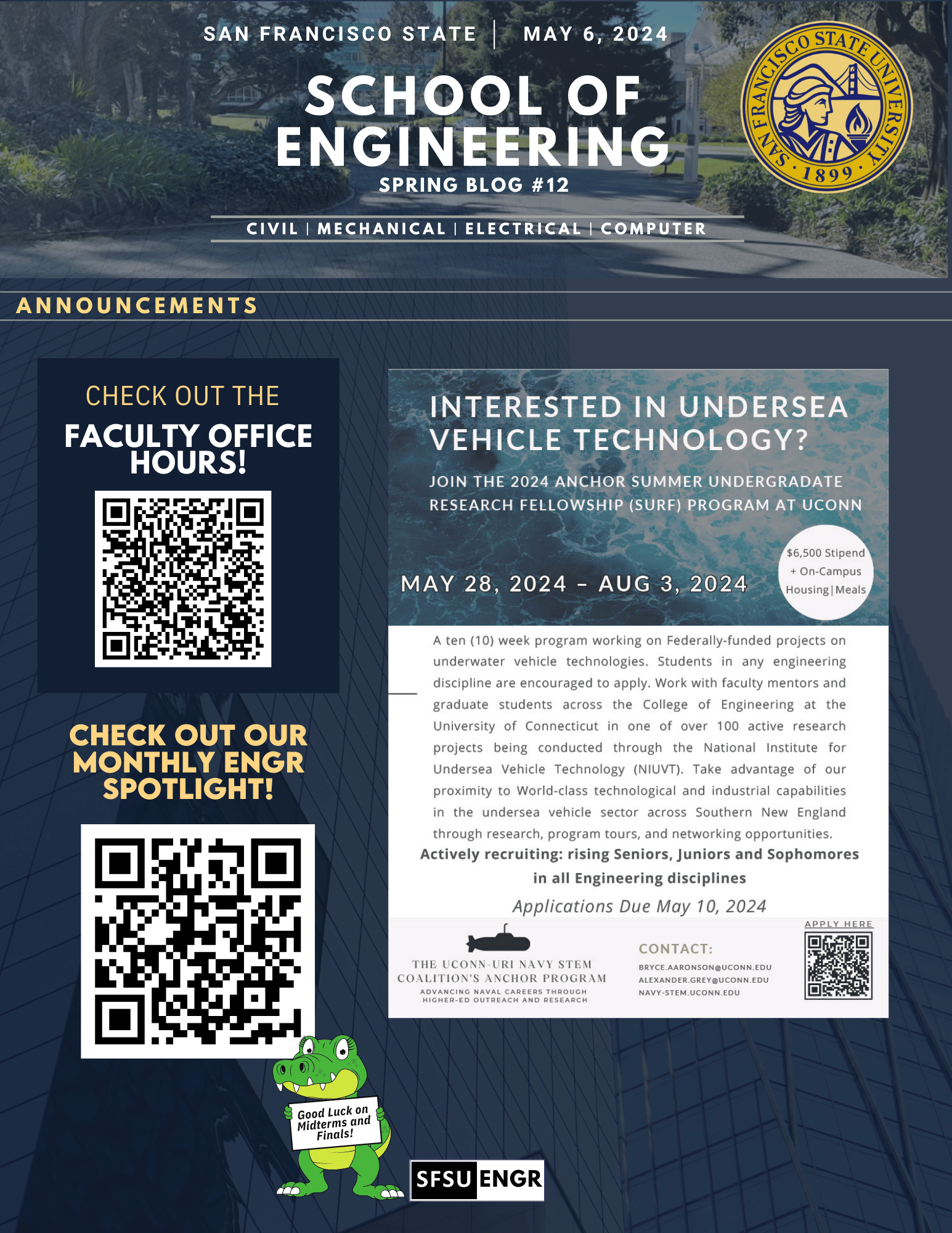 School of Engineering Weekly Newsletter for May 6 2024