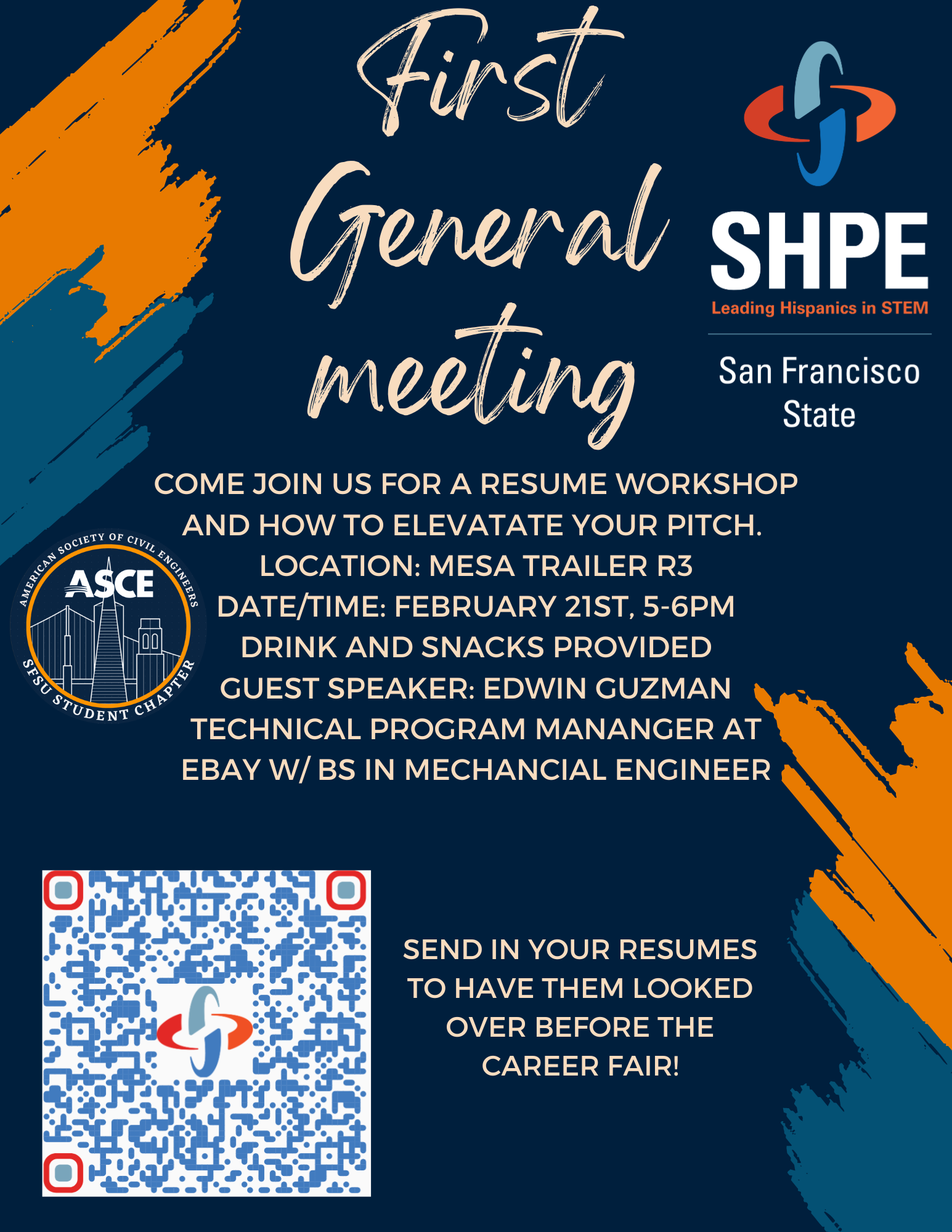 ASCE SHPE General Meeting Resume Workshop Spring 2024