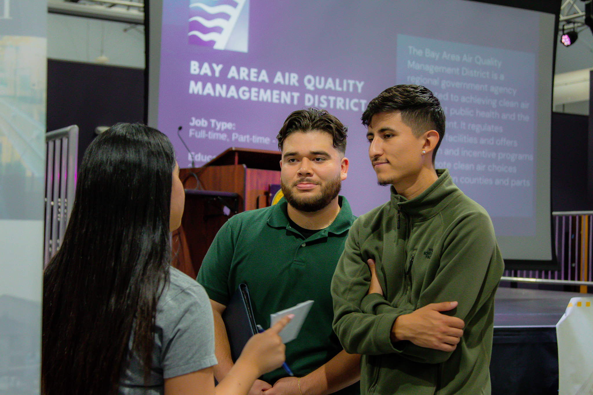Bay Area Air Quality Management Booth SFSU ENGR Career Fair Fall 2023