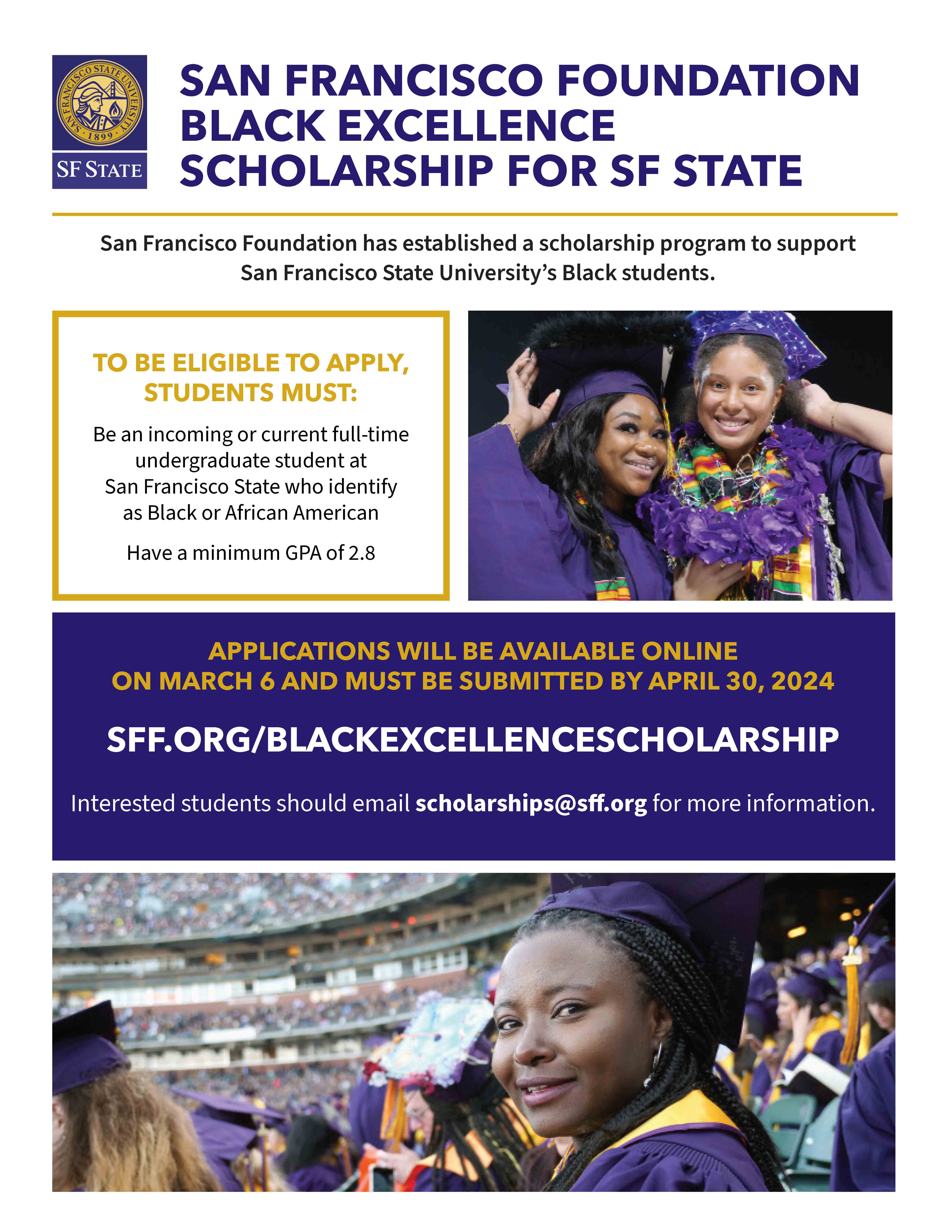 Black Excellence Scholarship for san Francisco State University