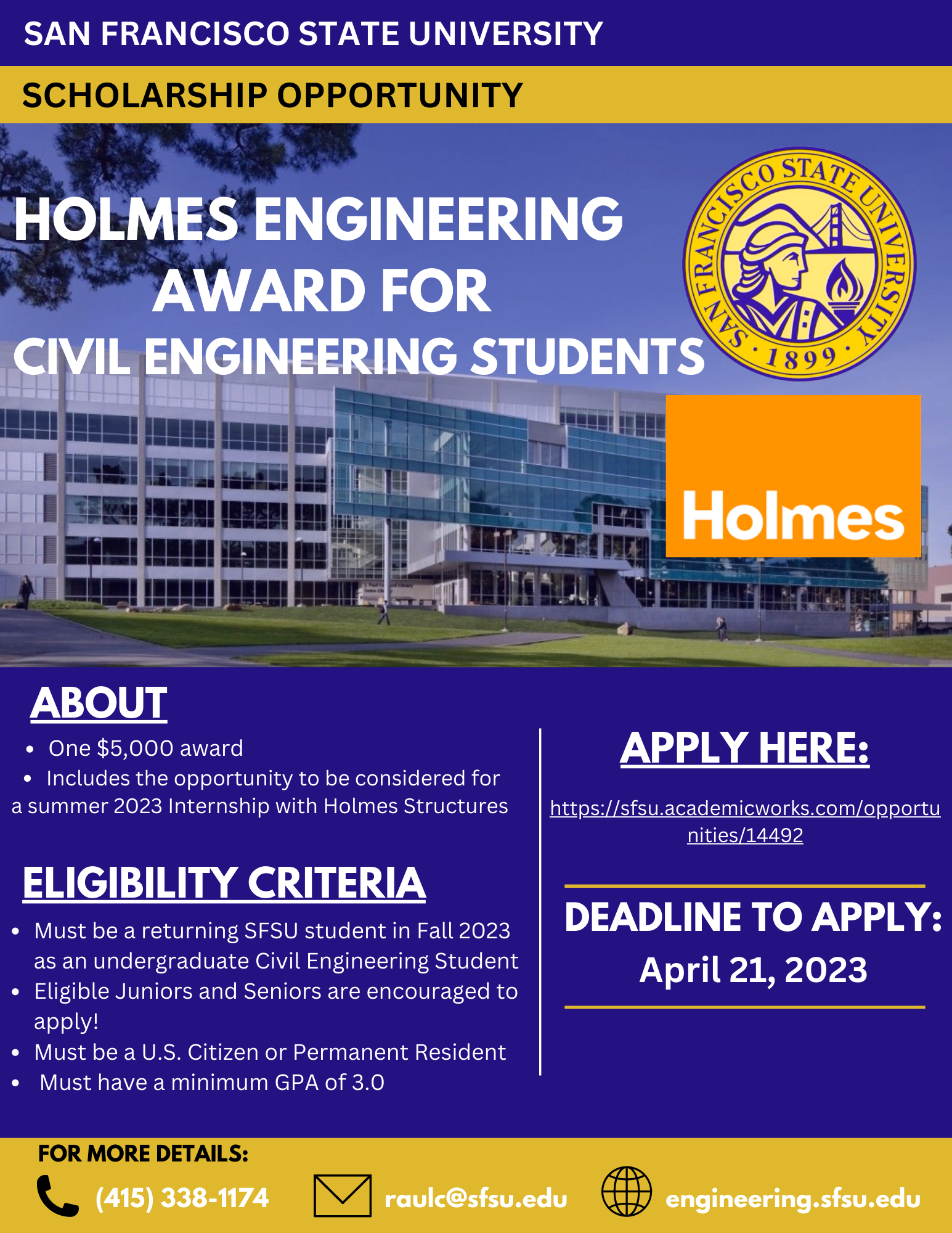 Holmes Civil ENGR Scholarship