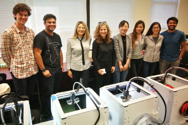 Engineering students with Google visitors