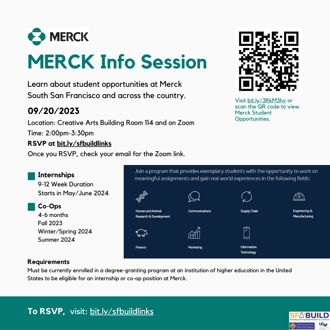 Merck Info Session Flyer Fall 2023
