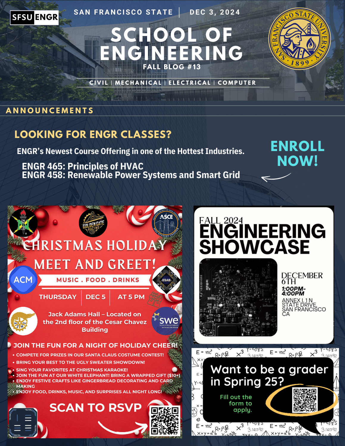 Page 1 SFSU ENGR Fall 2024 Newsletter December 3 2024