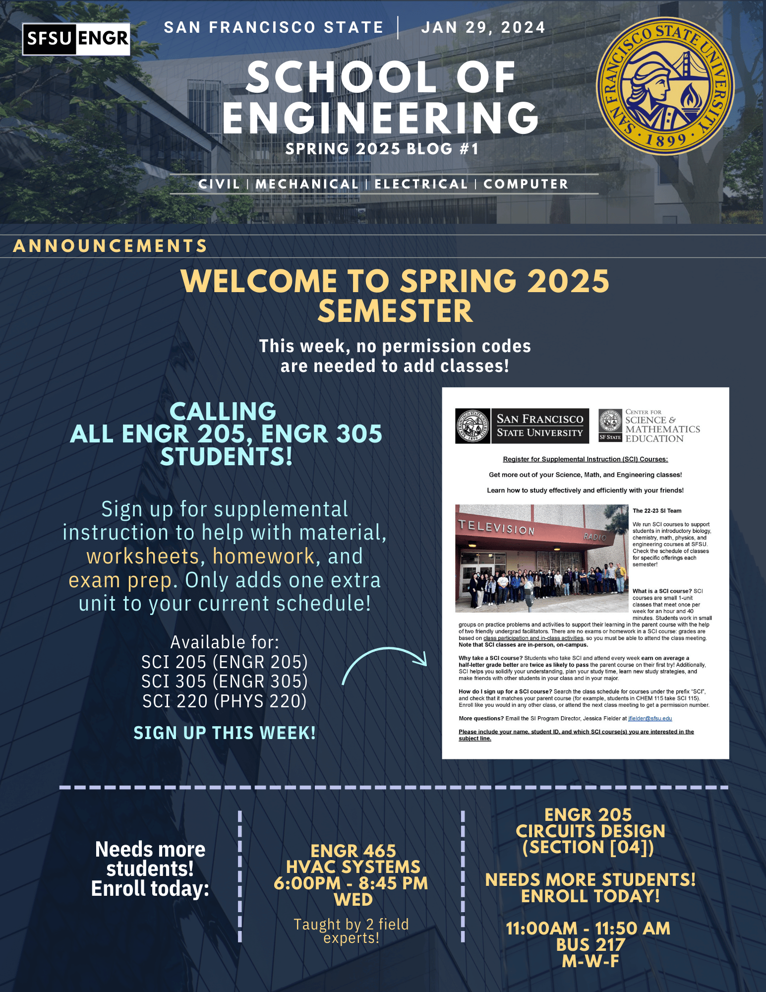 San Francisco State University School of Engineering Newsletter Spring 2025