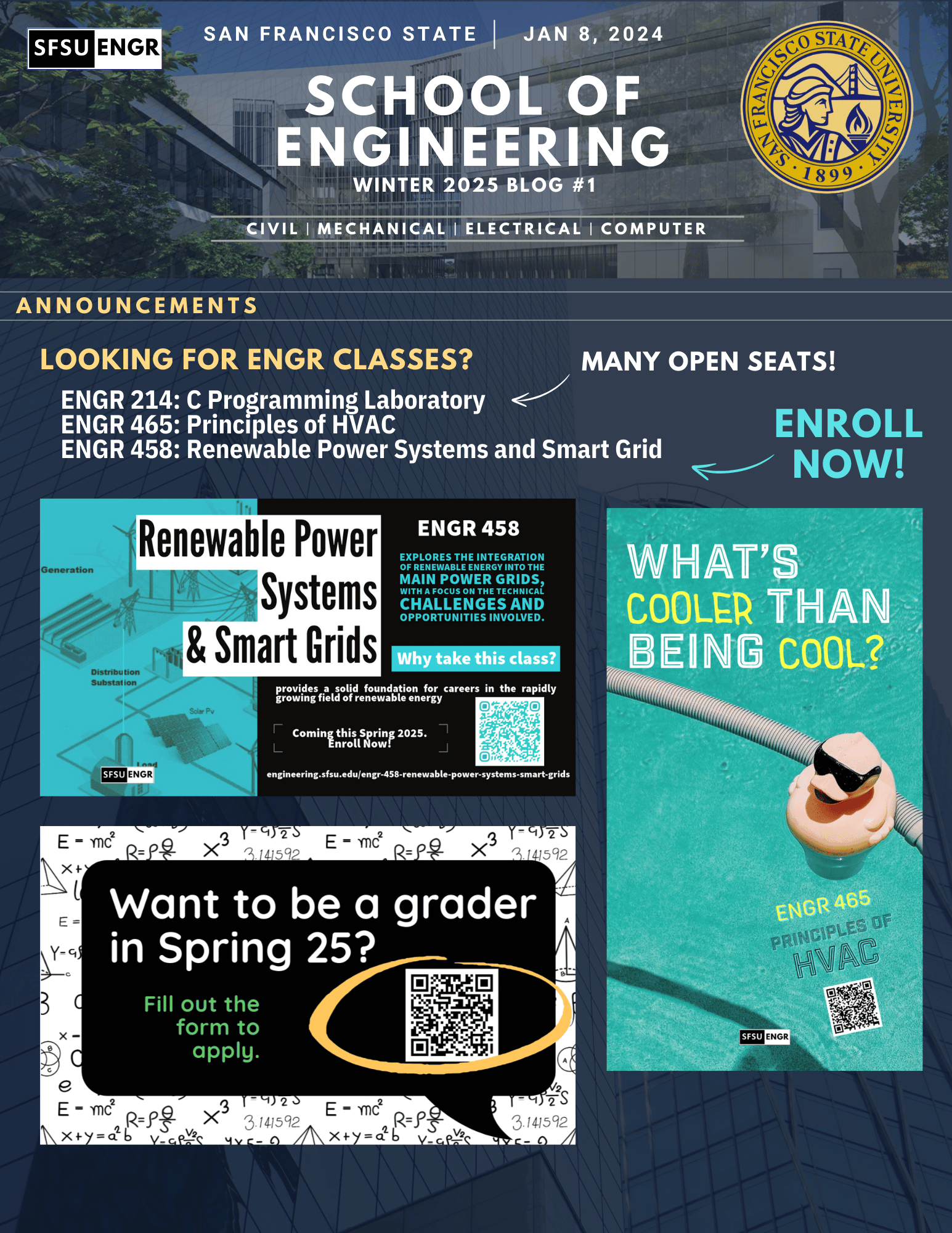 Page 1 SFSU ENGR Engineering New Course Offerings for Spring 2025